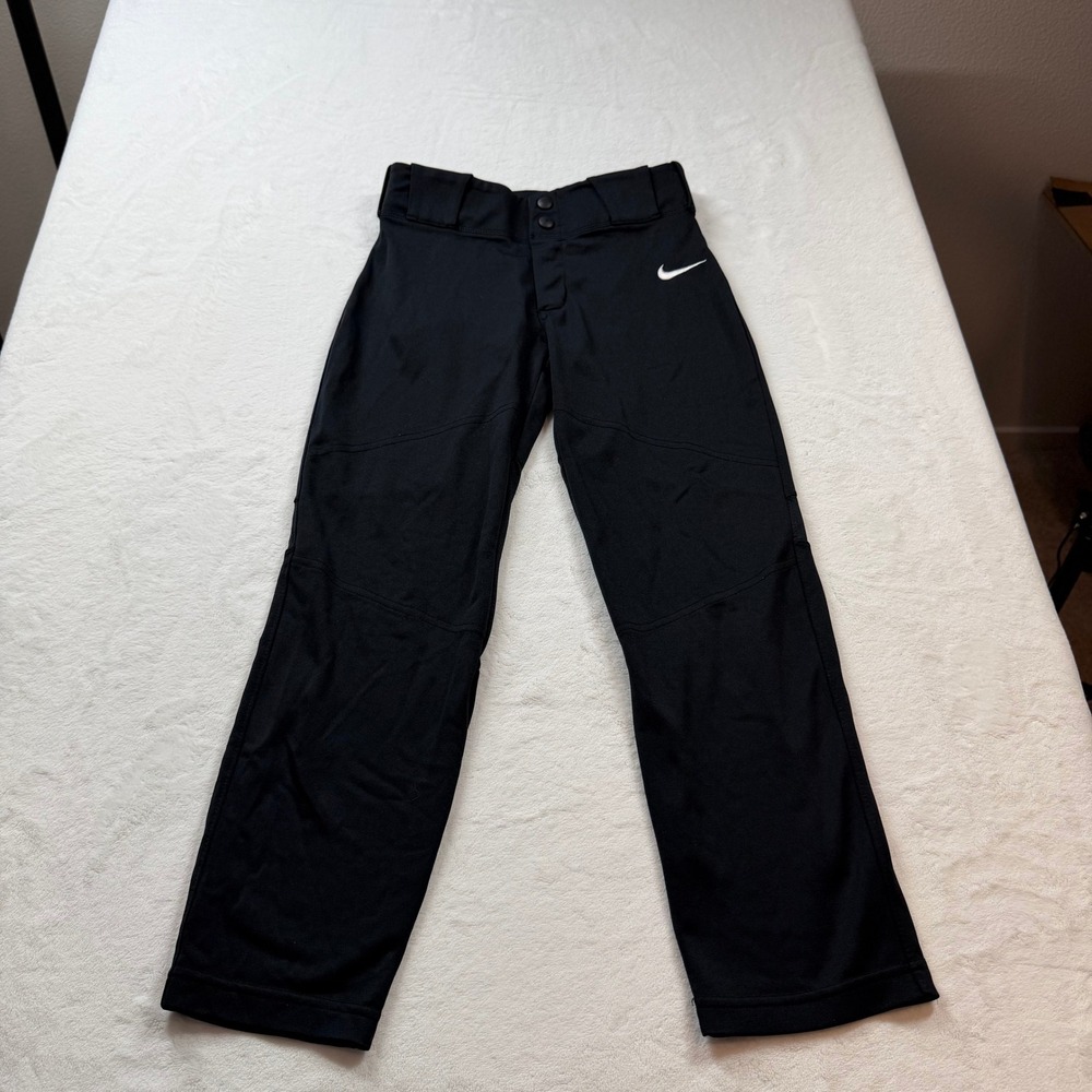 Nike Baseball Pants Youth Medium Black Good BSBL Swoosh Athletic Training